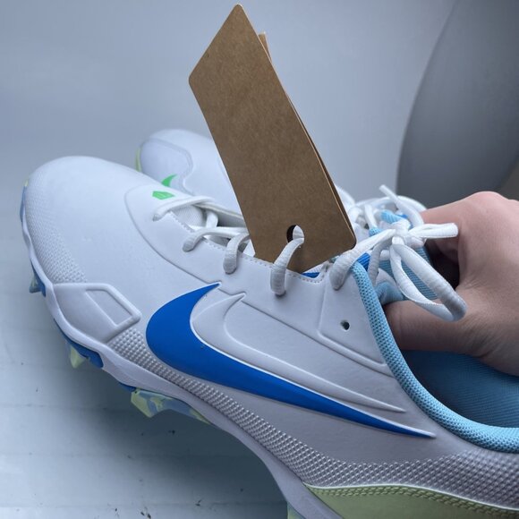 Nike Force Trout 9 Pro Baseball Cleats White Blue FB9728-101 Men’s Size 12 NEW - Picture 14 of 15